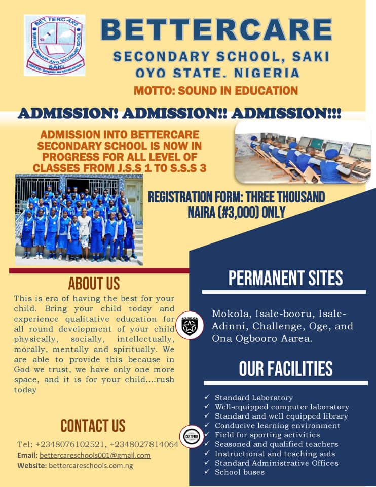 Bettercare admission information flyer